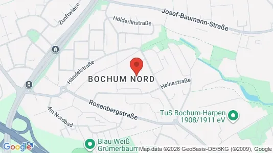 Apartments for rent i Bochum - kort over placeringen
