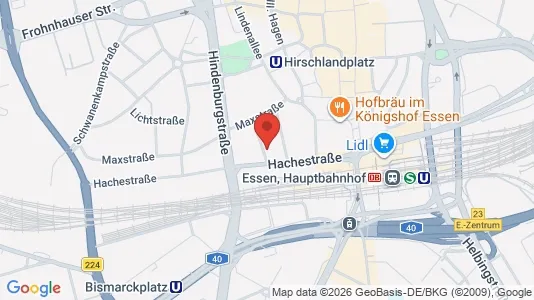 Apartments for rent i Essen - kort over placeringen