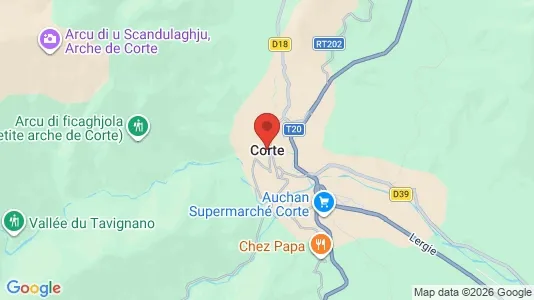 Houses for rent i Corte - kort over placeringen