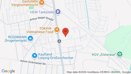 Apartments for rent i Leipzig - kort over placeringen