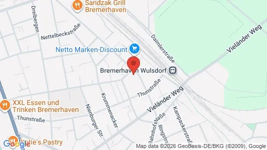 Apartments for rent i Bremerhaven - kort over placeringen