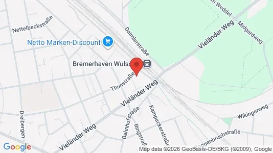 Apartments for rent i Bremerhaven - kort over placeringen