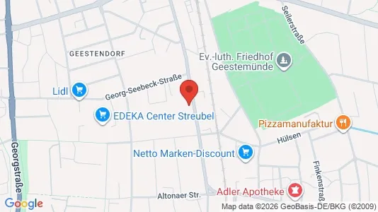 Apartments for rent i Bremerhaven - kort over placeringen