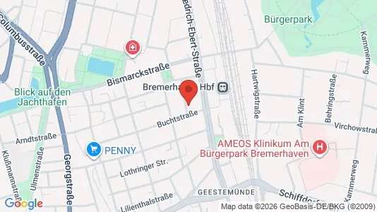Apartments for rent i Bremerhaven - kort over placeringen