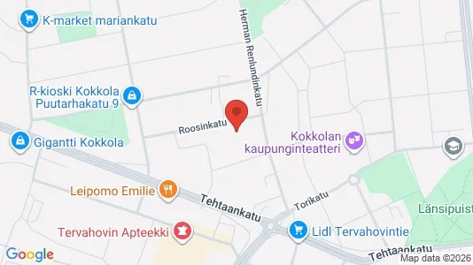 Apartments for rent i Kokkola - kort over placeringen