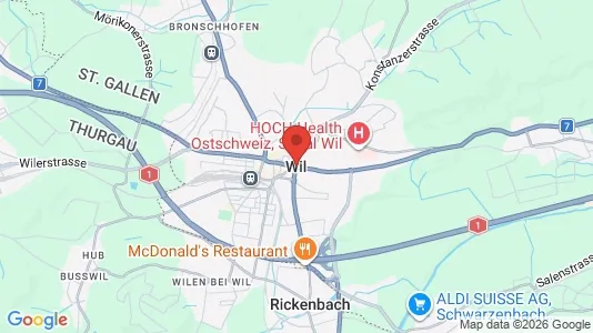 Houses for rent i Wil - kort over placeringen