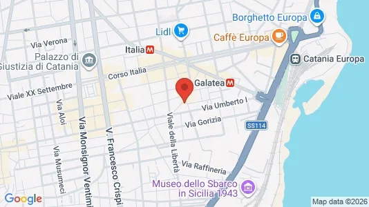Apartments for rent i Catania - kort over placeringen