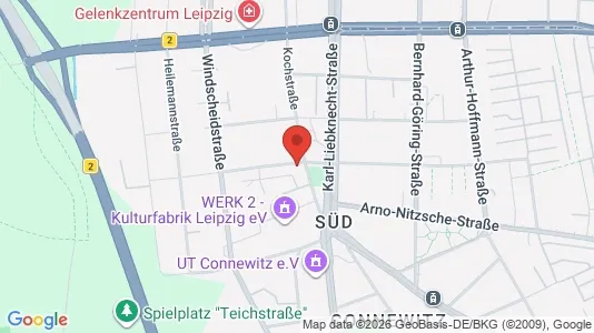 Apartments for rent i Leipzig - kort over placeringen