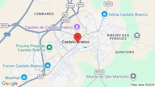 Apartments for rent i Castelo Branco - kort over placeringen