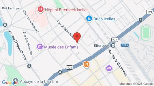 Apartments for rent i Brussels Elsene - kort over placeringen