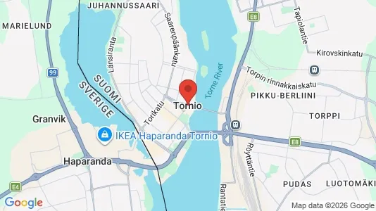 Apartments for rent i Tornio - kort over placeringen