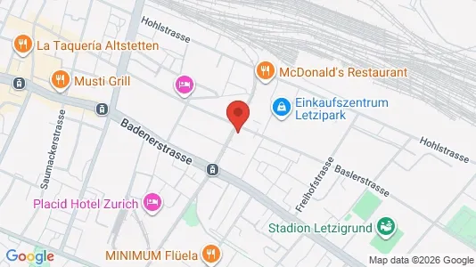 Apartments for rent i Zürich Distrikt 9 - kort over placeringen