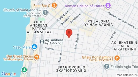 Apartments for rent i Patras - kort over placeringen