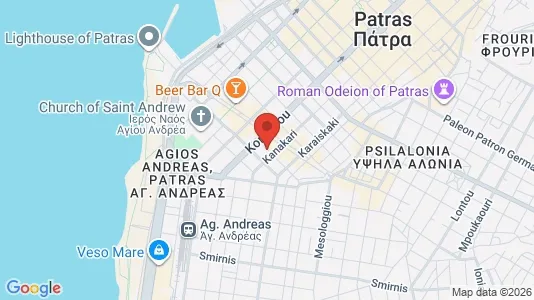 Apartments for rent i Patras - kort over placeringen