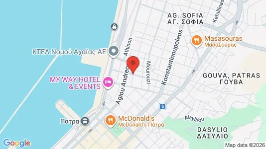 Apartments for rent i Patras - kort over placeringen