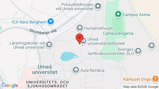 Apartments for rent i Umeå - kort over placeringen