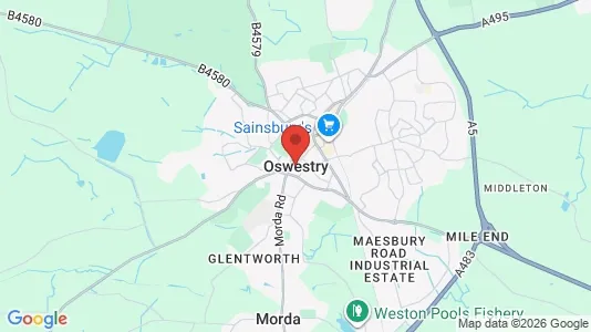 Houses for rent i Oswestry - Shropshire - kort over placeringen