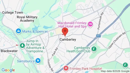 Apartments for rent i Camberley - Surrey - kort over placeringen