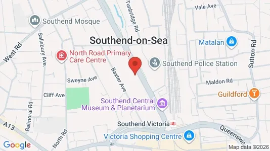 Apartments for rent i Southend-on-Sea - Essex - kort over placeringen