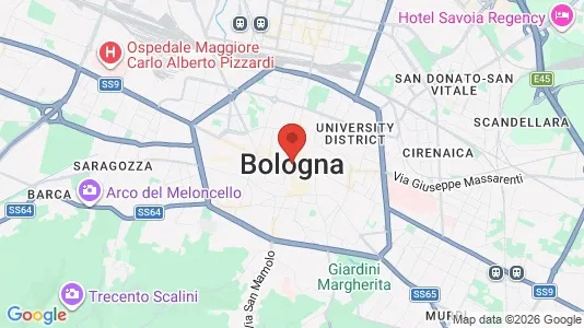 Apartments for rent i Bologna - kort over placeringen
