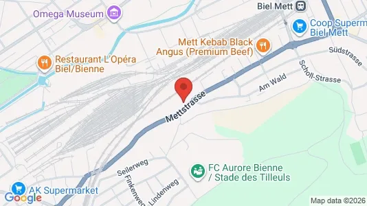 Apartments for rent i Biel - kort over placeringen