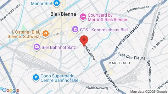 Apartments for rent i Biel - kort over placeringen