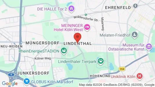 Apartments for rent i Cologne Lindenthal - kort over placeringen