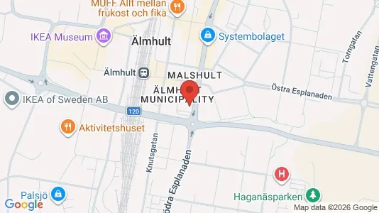 Apartments for rent i Älmhult - kort over placeringen