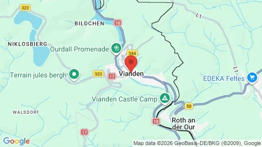 Apartments for rent i Vianden - kort over placeringen