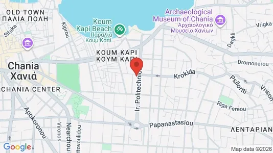 Apartments for rent i Chania - kort over placeringen