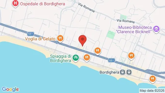 Apartments for rent i Bordighera - kort over placeringen
