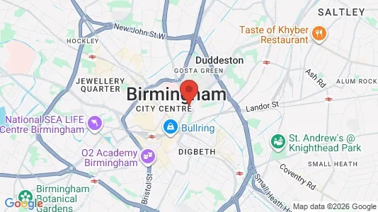 Houses for rent i Birmingham - West Midlands - kort over placeringen