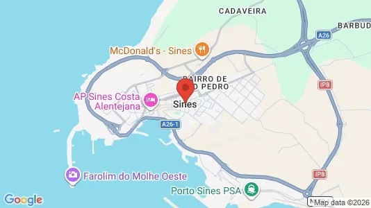 Houses for rent i Sines - kort over placeringen