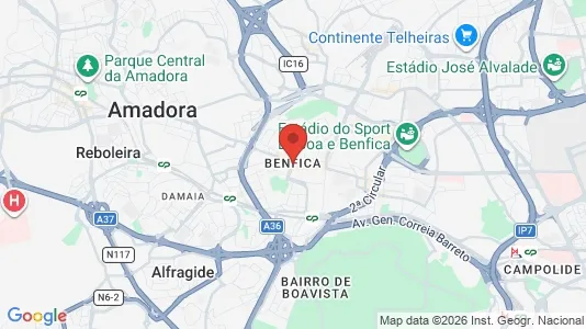 Apartments for rent i Lisboa Benfica - kort over placeringen