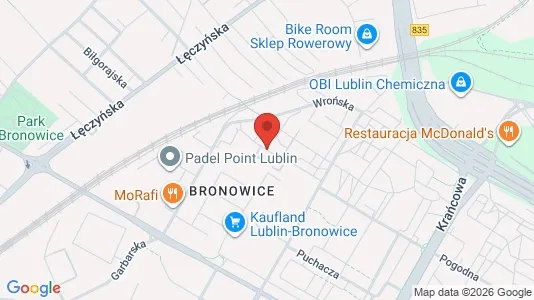 Apartments for rent i Lublin - kort over placeringen
