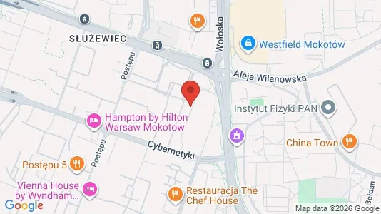 Rooms for rent i Warszawa Mokotów - kort over placeringen