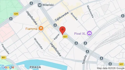 Apartments for rent i Warszawa Praga-Północ - kort over placeringen