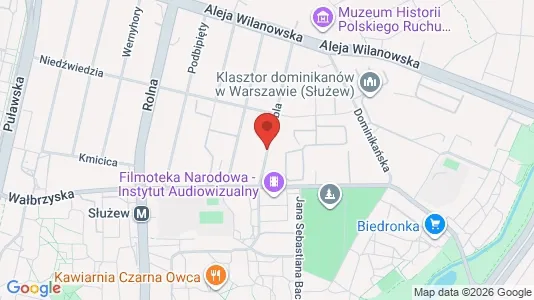 Apartments for rent i Warszawa Mokotów - kort over placeringen