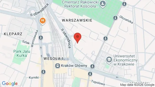 Apartments for rent i Kraków Śródmieście - kort over placeringen