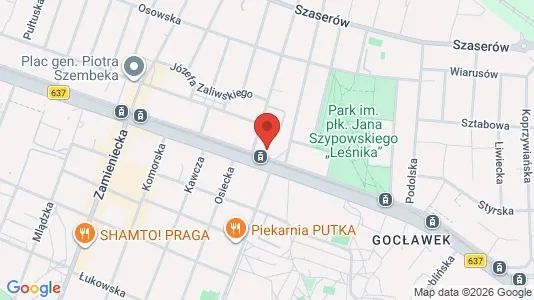 Apartments for rent i Warszawa Praga-Południe - kort over placeringen
