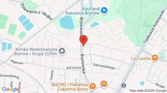 Apartments for rent i Katowice - kort over placeringen