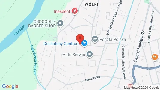 Apartments for rent i Nowosądecki - kort over placeringen