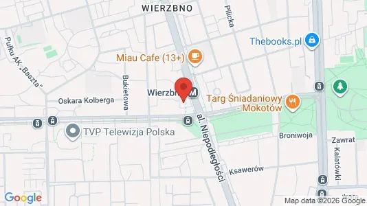 Apartments for rent i Warszawa Mokotów - kort over placeringen