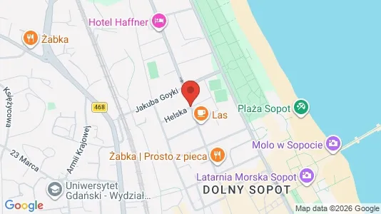 Apartments for rent i Sopot - kort over placeringen