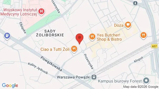 Apartments for rent i Warszawa Żoliborz - kort over placeringen