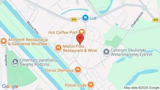 Apartments for rent i Wrocław - kort over placeringen