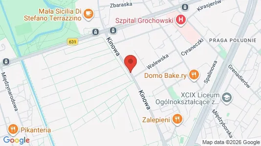 Apartments for rent i Warszawa Praga-Południe - kort over placeringen