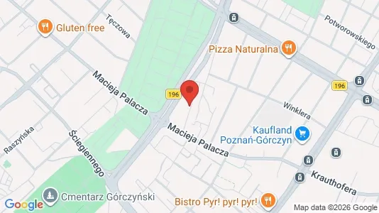 Apartments for rent i Poznań - kort over placeringen