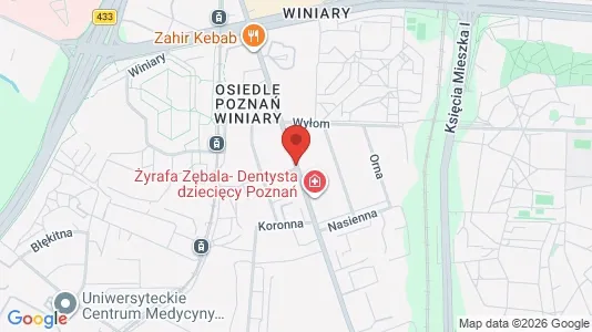 Apartments for rent i Poznań - kort over placeringen