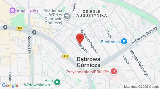 Apartments for rent i Dąbrowa górnicza - kort over placeringen